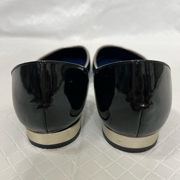 Valentina Rangoni Shimmery Glitter Black Pointed Toe Flats D’Orsay Size 8.5 - Picture 11 of 15